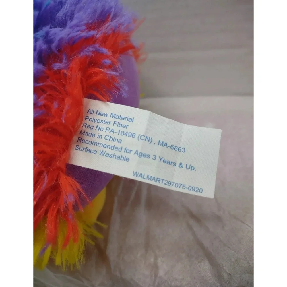 Valentine XOXO Owl‎ Plush Gold Glitter Eyes Soft Fuzzy Rainbow Color 6